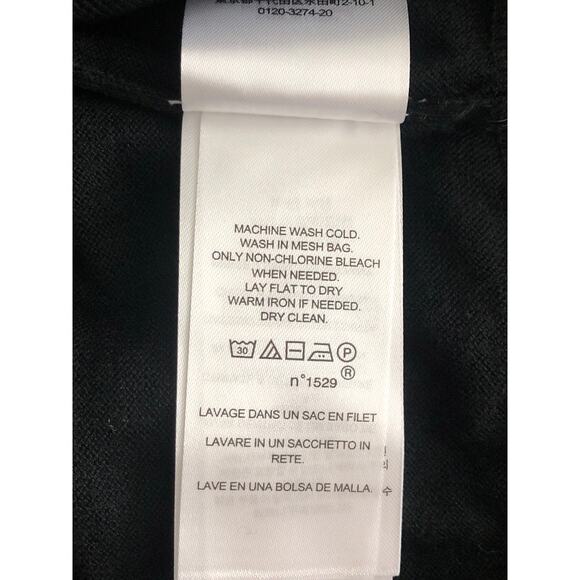 Lauren Ralph Lauren Women's Medium Cotton Blend Ruffle V-Neck Top Black NEW - Picture 6 of 7